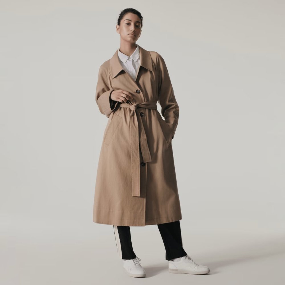 Everlane The Drape Trench Coat in Tan